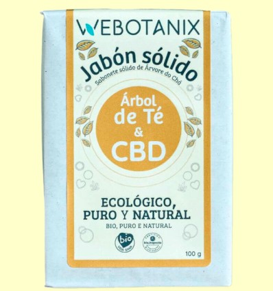 Jabón CBD Sólido Árbol de Té Bio WeBotanix