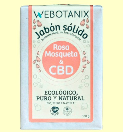 Jabón CBD Sólido Rosa Mosqueta Bio WeBotanix