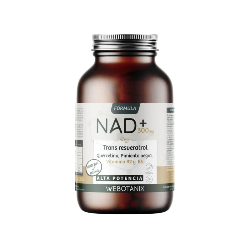 NAD+, trans resveratrol, 60 cápsulas